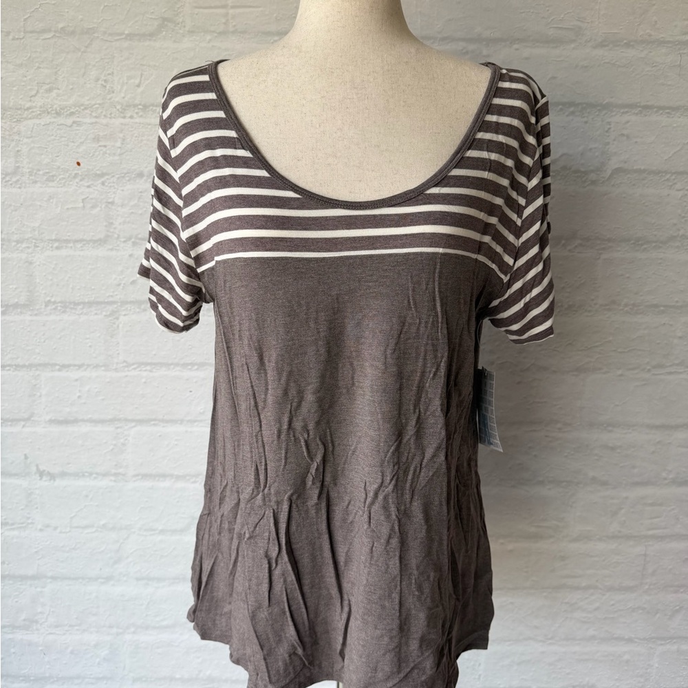 ✨NWT✨ LuLaRoe Classic T XL Striped Brown